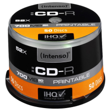 Intenso CD-R  Intenso 700MB  50pcs Cakebox "printable inkjet" 52x (1801125) írható és újraírható média