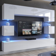 Intenso Concept-1 nappali faliszekrény sor - 240 cm (magasfényű fehér) bútor