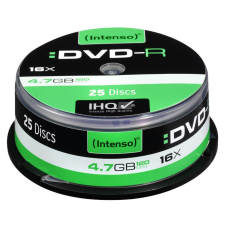 Intenso DVD-R Intenso 4,7GB  25pcs CakeBox 16x (4101154) írható és újraírható média