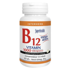 Interherb B12-vitamin 1000mcg tabletta 60db vitamin és táplálékkiegészítő