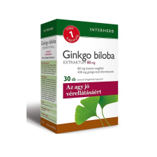 Interherb Ginkgo Biloba Extraktum 80mg 30db vitamin és táplálékkiegészítő