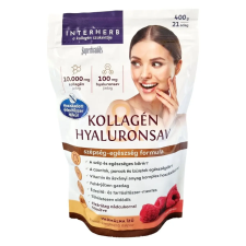 Interherb Kollagén Hyaluronsav italpor - vadmálna ízű 400g vitamin és táplálékkiegészítő