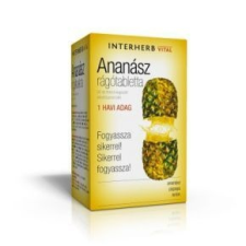 Interherb vital ananász rágótabletta - 60 db gyógyhatású készítmény