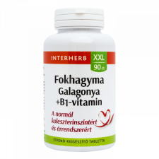 Interherb XXL Fokhagyma +galagonya +B1-vitamin tabletta 90 db vitamin és táplálékkiegészítő