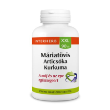  Interherb XXL Máriatövis &amp; Articsóka &amp; Kurkuma tabletta 90 db vitamin és táplálékkiegészítő