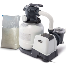 Intex Homokszűrő szivattyú 7900 l/h intex 26646 + homok 25 kg medence kiegészítő