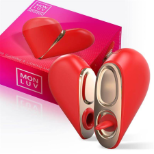 INTOYOU Heart 2in1 - akkus, kétfunkciós csiklóizgató (piros) izgatók, stimulálók