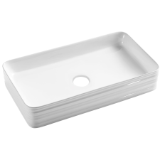 Invena Akte mosdótál 66x38 cm négyszögletes fehér CE-54-P01 fürdőkellék