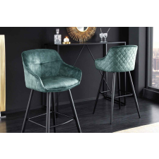 INVICTA Design bárszék Natasha petrol bársony bútor