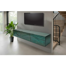 INVICTA Design függő TV asztal Shayla 160 cm türkiz mangó bútor