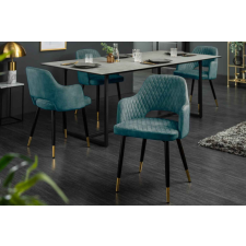 INVICTA Design szék Laney petrol bársony bútor