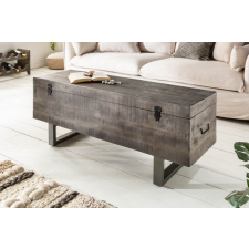 INVICTA Dohányzóasztal - tárolóláda Unity Loft 115 cm szürke akácia bútor