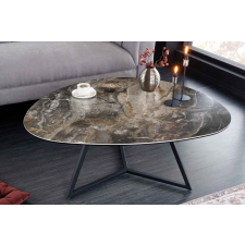 INVICTA Kerámia dohányzóasztal Paquita 90 cm taupe márvány bútor