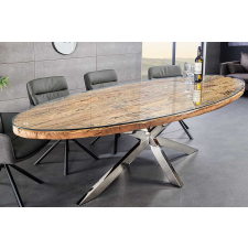 INVICTA Luxus ovális étkezőasztal Shark 220 cm teak (üveglappal) bútor