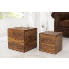 INVICTA Stílusos asztalok Timber masszív fa kockák bútor
