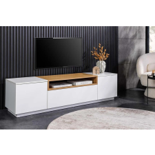 INVICTA Stílusos TV asztal Arvo 160cm fehér - natúr barna bútor