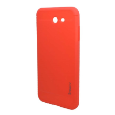IPAKY Samsung Galaxy J7 (2017) Ütésálló Tok - Piros karbon mintás tok és táska