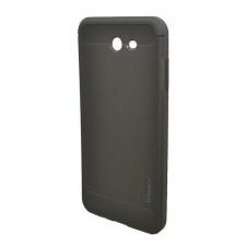 IPAKY szilikon telefonvédő (közepesen ütésálló, szálcsiszolt, karbon minta) SZÜRKE [Samsung Galaxy J7 (2017) SM-J730] (5996457710331) tok és táska