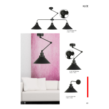  Ipari loft mennyezeti lámpa, fekete, COROLLA 13-338 világítás