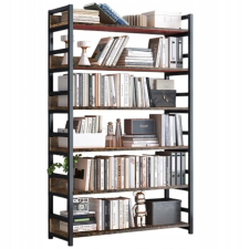  IPARI RUSZTIKUS ÁLLÓ KÖNYVESPOLC 6 POLCOS KÖNYVES LÉTRA 174 CM bútor