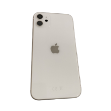 iPhone 11 (6.1&quot;) készülék hátlap, kamera lencsével / sim tálcával, akkufedél, fehér, gyári tok és táska