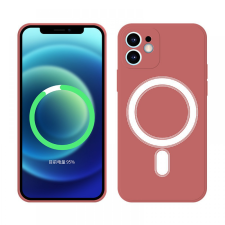  iPhone 13 mágneses szilikon tok, Piros tok és táska