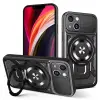  iPhone 14 Defender Armor Mag tok – mágneses, MagSafe kompatibilis, kitámasztható, ütésálló, fekete