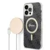  iPhone 14 Pro Max Guess BUGUHMP14XH4EACSK 4G MagSafe kompatibilis hátlap + vezeték nélküli töltő fekete