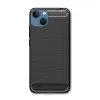  iPhone 15 Plus Telefontok - CARBON fekete szilikon hátlap tok