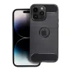  iPhone 15 Pro Max szilikon tok, hátlaptok, telefon tok, karbon mintás, fekete, Simple Carbon