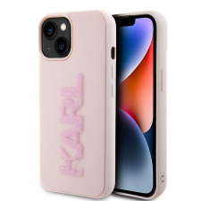  iPhone 15 Telefontok - Karl Lagerfeld - 3D Glitter Logo - hátlap tok, pink tok és táska
