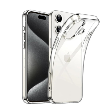  iPhone 16 Plus telefontok - átlátszó szilikon hátlap tok tok és táska