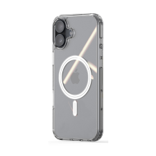  iPhone 16 telefontok - MagSafe kompatibilis átlátszó műanyag hátlap tok, szilikon kerettel tok és táska