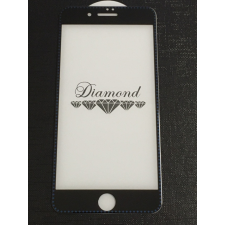  iPhone 7 / 8 / SE 2020 üvegfólia, előlapi, 3D, edzett, hajlított, fekete-kék kerettel, Diamond mobiltelefon kellék