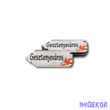 Iránymutató nyíl 6x2,5cm - Gesztenyeváros dekorációs kellék