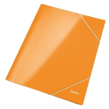  Iratgyűjtő gumis A/4 lakkfényű Leitz narancssárga naptár, kalendárium