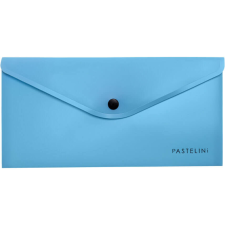  Irattartó tasak DL, patentos, műanyag, PASTELINI, pasztell kék irattartó