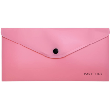Irattartó tasak DL, patentos, műanyag, PASTELINI, pasztell rózsaszín irattartó