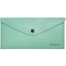  Irattartó tasak DL, patentos, műanyag, PASTELINI, pasztell zöld irattartó