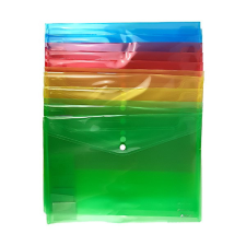 Irattasak OPTIMA A/4 patentos átlátszó színes vegyes 12 db-os lefűző