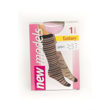 Irena pálcikás mintás térdfix, 20 DEN m:36-41, 1 pár rózsaszín harisnya, combfix
