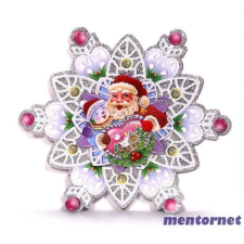 IRIS 3D hópehely mintás/25x29cm 2db karton dekoráció karácsonyi dekoráció