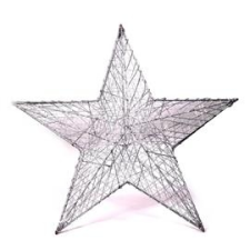 IRIS Csillag alakú 52cm/ezüst színű festett fém dekoráció (IRIS_190-10) világítás