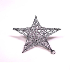 IRIS csillag alakú fém dekoráció 15cm, ezüst (190-02) karácsonyi dekoráció