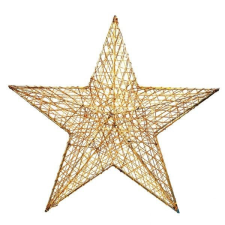 IRIS csillag alakú fém dekoráció 52cm, aranyszínű (190-09) karácsonyi dekoráció