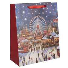 IRIS Dísztasak matt 18x23 cm karácsonyi vásár ajándéktasak