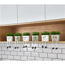 IRIS E5705 láblógató dekoráció művirággal cserépben 10x20cm (IRIS_E5705) dekorációs kellék