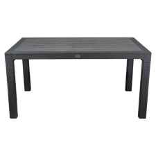  IRIS GF-210A ECO antracit műanyag kerti asztal rattan 90x150cm kerti bútor