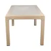 IRIS GF-810C ORIGINAL CAPPUCCINO kerti asztal rattan üveglappal 90x150cm