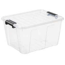 IRIS Home Box Múanyag Tárolódoboz zárható tetővel 30L - Átátszó bútor